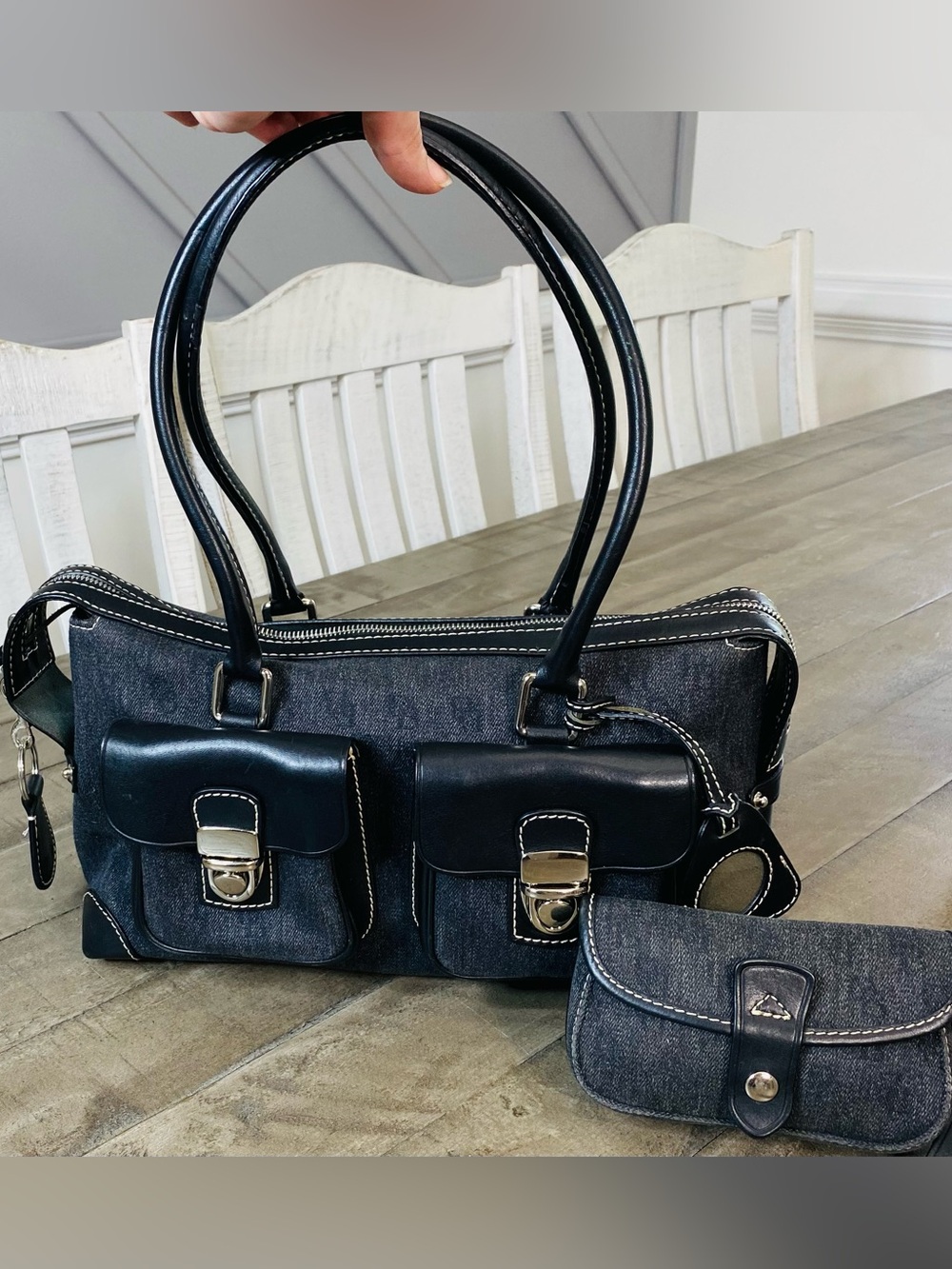 Dooney & Bourke Anniversary Signature Double Pocket Satchel & Wristlet Set